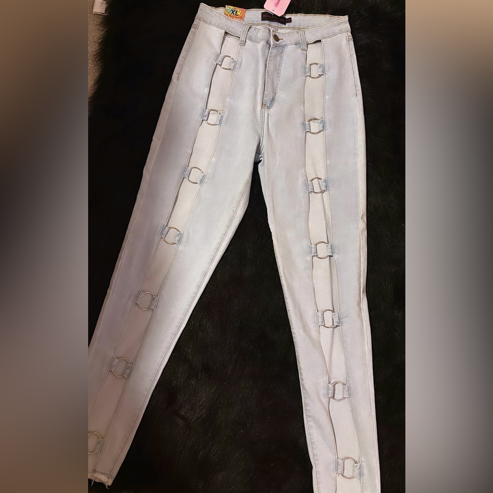 High Rise Blue Jeans